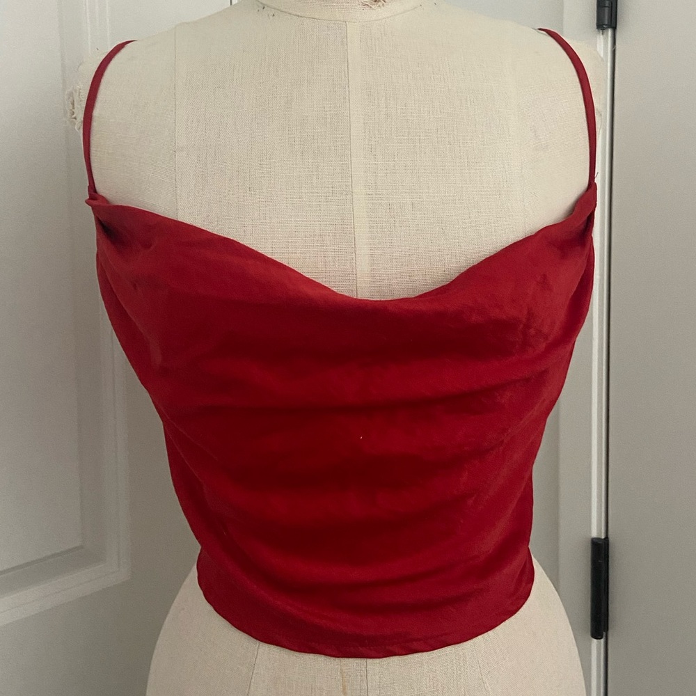 Satin Cowl Neck Cami